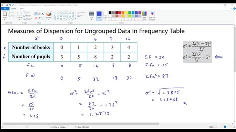 Image result for Variance Formula Table