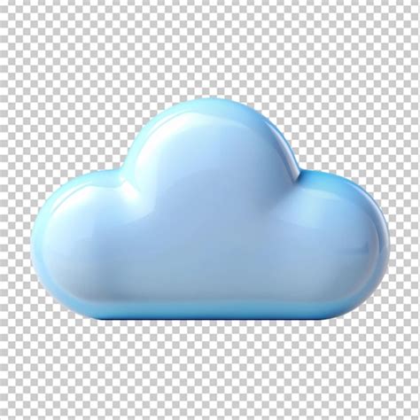 3d cloud icon on transparent background | Premium AI-generated PSD