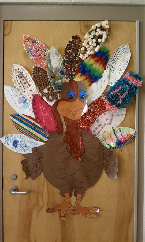 I created a featherless turkey. Students were given a feather template ...