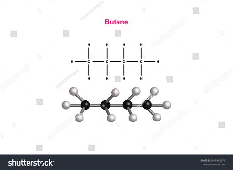 Butane Chemical Molecular Structure Vector Design Stock Vector (Royalty Free) 1848463576 ...
