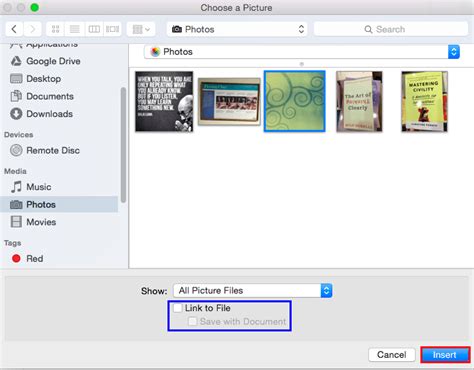 Insert or Link Pictures in PowerPoint 2016 for Mac