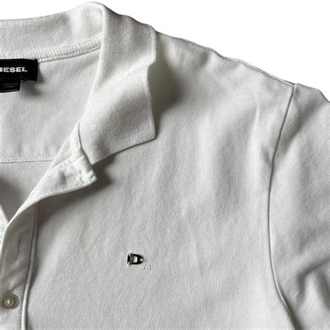 Diesel Men's White Polo-shirts | Depop