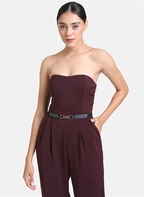 Buy Thin Belt With Metal Leaf Buckle 123275BLACKNA – KAZO