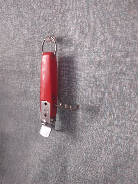 1970s Orange-red Stainless Can Opener, Bottle Opener and Corkscrew ...