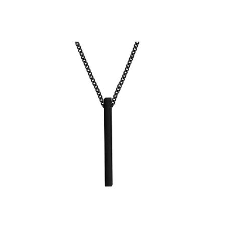 Custom Name Bar Pendant Chain for Men & Women - Black Color – Myjewel India