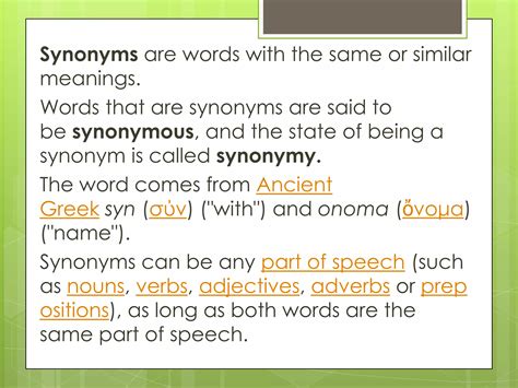 Synonyms and Antonyms | PPTX