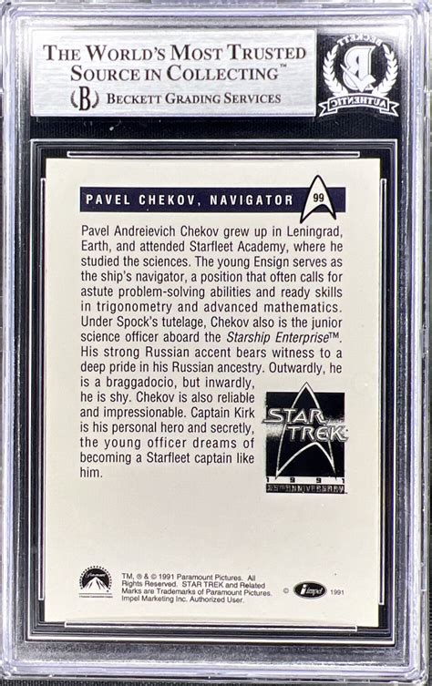 Buy Walter Koenig as Pavel Chekov AUTO 1991 Paramount Pictures Beckett ...