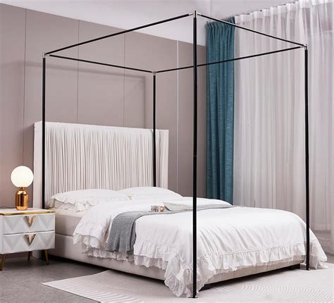 Mengersi Canopy Bed Frame Twin Size,Bed Canopy Frame | Ubuy India