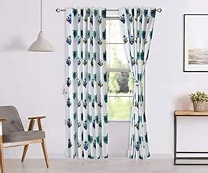 Amazon Brand - Solimo Libretto Cotton Printed Door Curtain, 5 x 7 ft ...