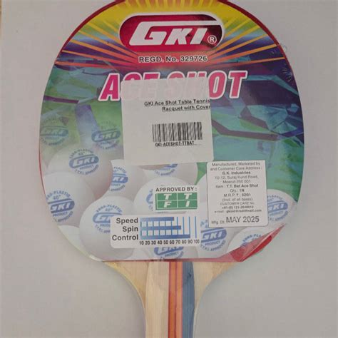 GKI Ace Shot Table Tennis Racquet with Cover – RAK Store