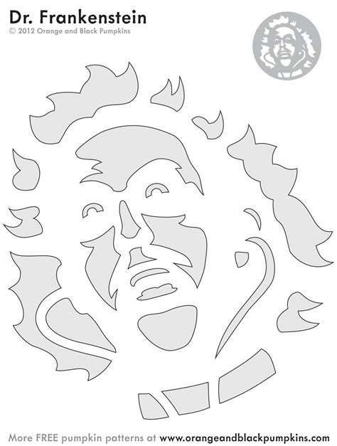 Frankenstein Carving Template