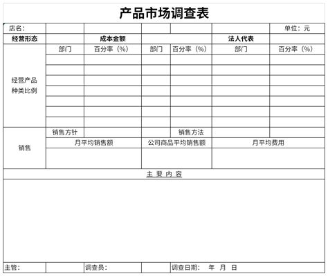 生鲜市调表格式模板_word文档在线阅读与下载_无忧文档