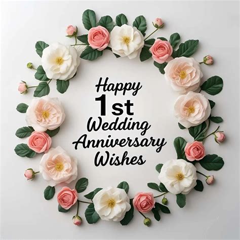Happy 1st Wedding Anniversary: Heartfelt Wishes to Celebrate Their ...