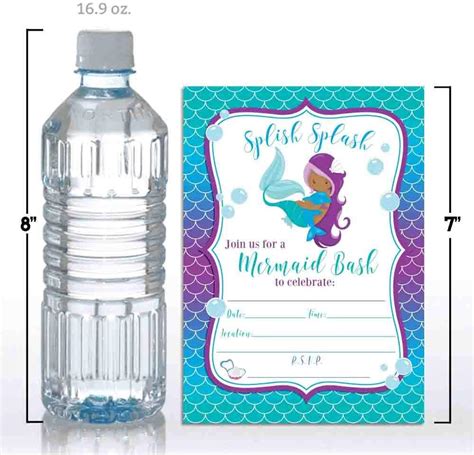 Buy Magical Mermaid Birthday Party Invitations for Girls, 20 5x7 Fill ...