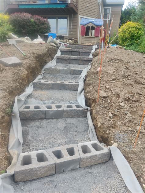 Installing Concrete Block Stairs Premium Photo | Concrete Steps Under