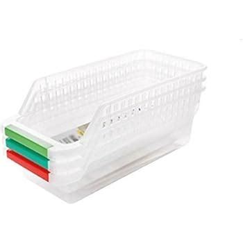 InddusHome Plastic Multi Purpose Storage Racks Tray (Pack of 4)(Multi ...