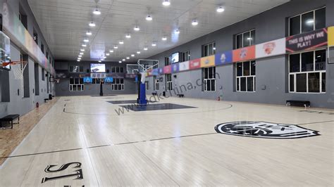 China Maple Sports Wooden Flooring Basketball Court Floor Hardwood ...
