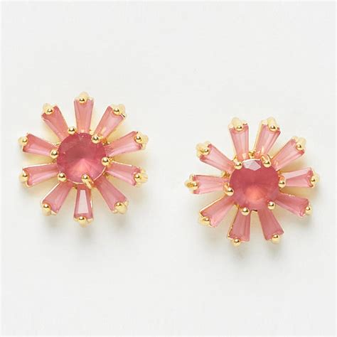 Pink Stone Studded Floral Earrings – VOYLLA