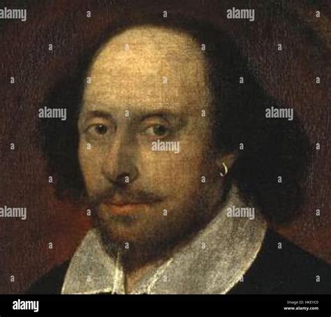This artwork, believed to be a portrait of William Shakespeare, is a representation of the famed ...