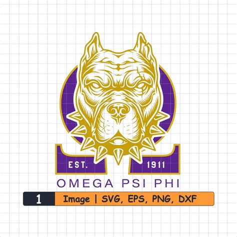 Omega Psi Phi SVG: Fraternity Dog Crest (digital Files) - Etsy