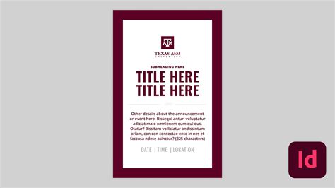 Create a Poster InDesign 的图像结果