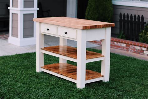 Small Butcher Block Island