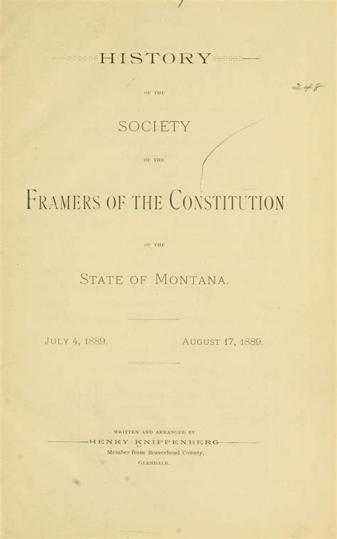 History of the Society of the Framers of the Constitution of the State ...