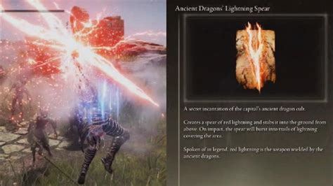 Elden Ring Ancient Dragons' Lightning Spear Spell Demonstration Mini ...