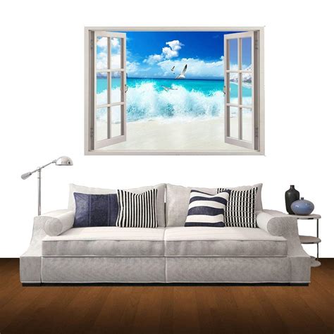Buy Taba Home Decor Accessories 3D Scenery Window View Removable Wall ...