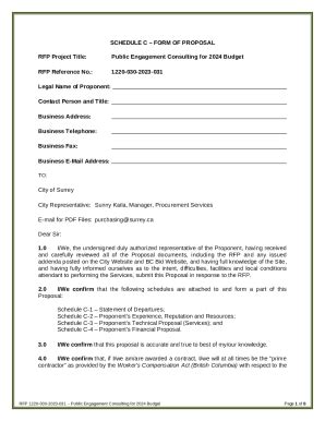 REQUEST FOR PROPOSAL RFP FY24 086-02 (DRW ... Doc Template | pdfFiller