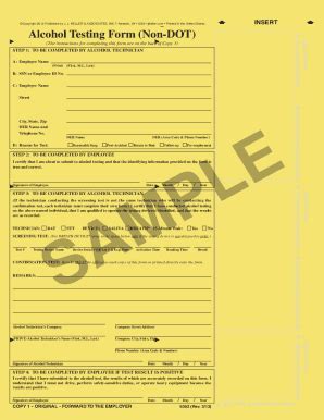 Fillable Online non dot alcohol testing form pdf Fax Email Print ...