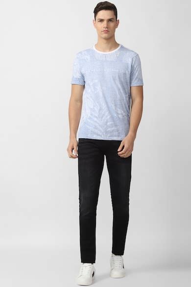 Buy Men Black Dark Wash Slim Fit Jeans Online - 878481 | Van Heusen