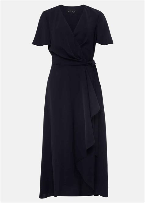 Julissa Ruffle Wrap Midi Dress