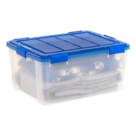 Iris 60 Quart Storage Container with Lid, Plastic, Clear (500197 ...