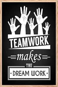 5 Ace "TEAM WORK MAKES THE DREAM WORK OFFICE WALL POSTER OF 300 GSM ...