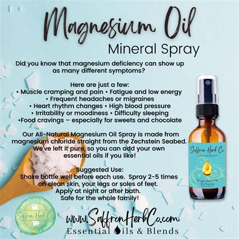 Magnesium Oil Spray Benefits – Saffron Herb Co.