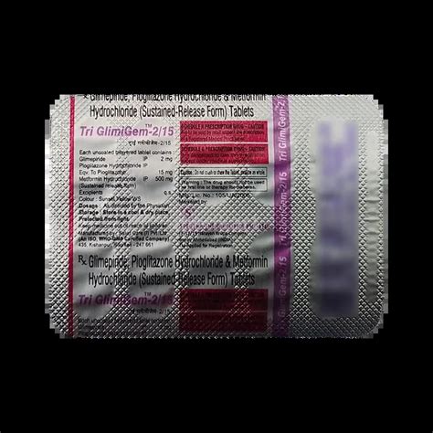 TRI GLIMIGEM 2/15MG TABLET 10'S Price, Uses, Side Effects & Substitutes ...