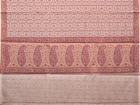 Cream and Red Cut Work Sico Cotton Saree with All Over and Border Desi ...