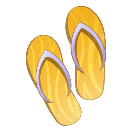 Cartoon Yellow Flip Flops PNG, Vector, PSD, and Clipart With ...