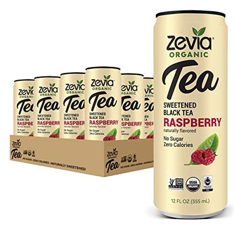 Buy Zevia Organic Sugar Free Ice Tea, Black Tea, 12 FL Oz (Pack of 12 ...