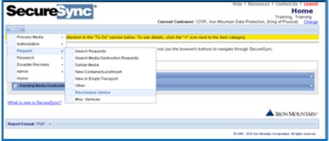Can I reschedule 'scheduled service' in SecureSync?