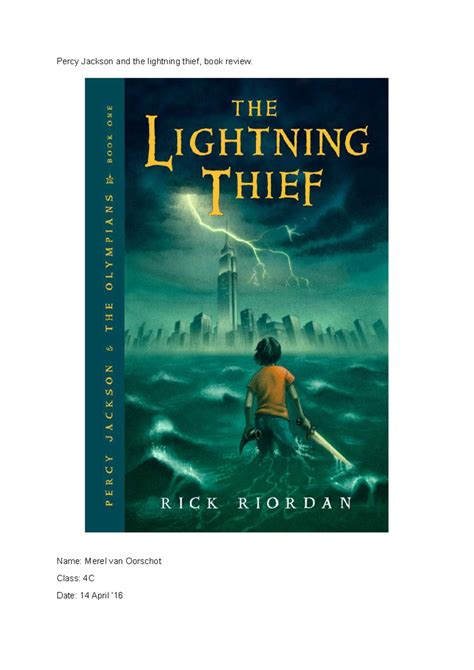 Book Called Lightning Thief The Lightning Thief: Percy Jackson And The