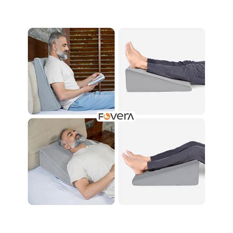 Fovera Adjustable Acid Reflux Bed Wedge Orthopedic Support (Velvet Grey ...