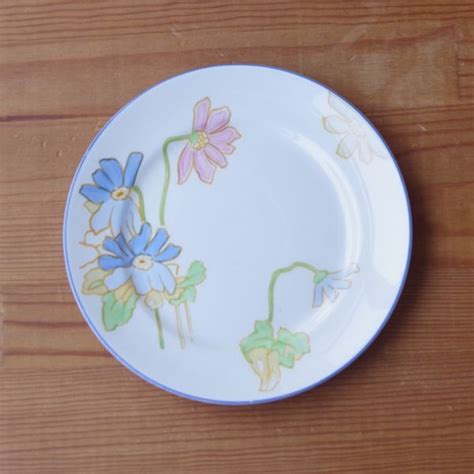 アンティーク食器 ケーキ皿 デザートプレート 17cm 花柄 タムズウェア アンシア TAMS WARE Anthea #240425-6 ...