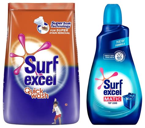 Surf Excel Quick Wash Detergent Powder 1 kg, Washing Powder with Lemon ...
