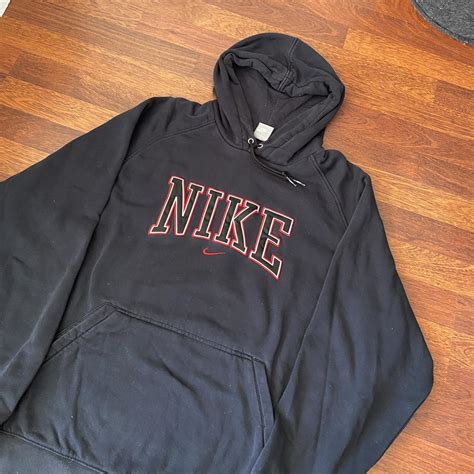 Rare vintage styled Nike hoodie (red and... - Depop