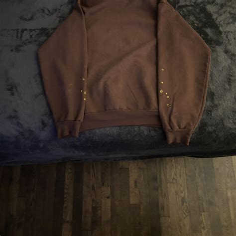 Brown sp5der hoodie Only apple pay!! 100% authentic - Depop
