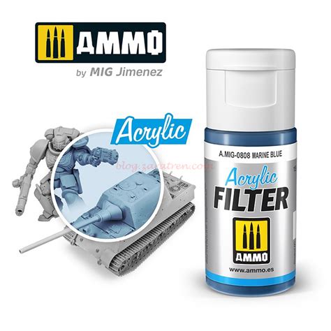 Ammo Mig Jimenez - Acrylic Filter, Marine Blue (Azul Marino), 15 ml ...