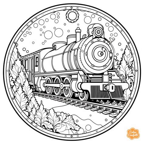 Printable Christmas Train Coloring Pages [2025]