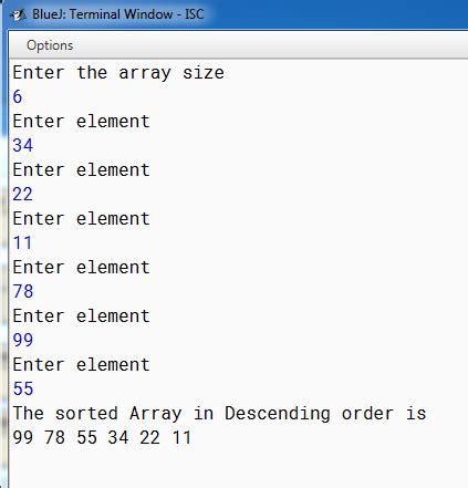 Array Program Descending Order in Java in Simple Way 的图像结果